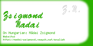 zsigmond madai business card
